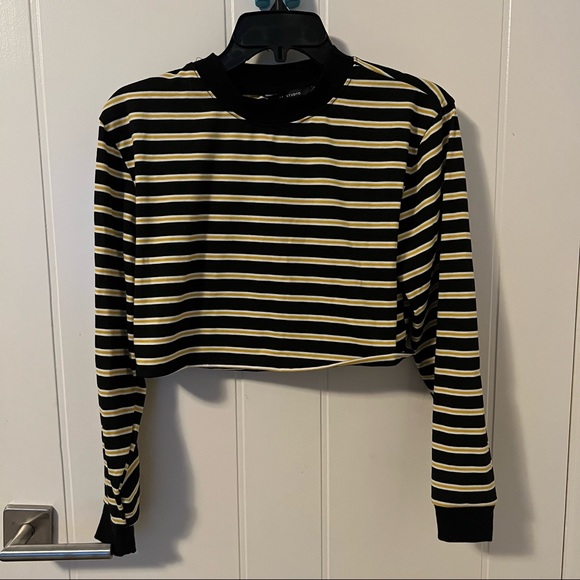AE striped cropped long sleeve tee - Picture 1 of 3